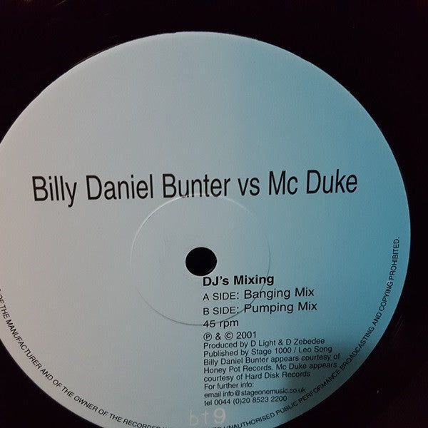 Billy Daniel Bunter* vs. MC Duke : DJ's Mixing (12")