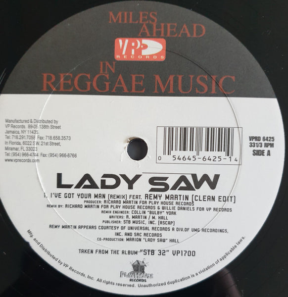 Lady Saw : I've Got Your Man (Remix) (12", Single)