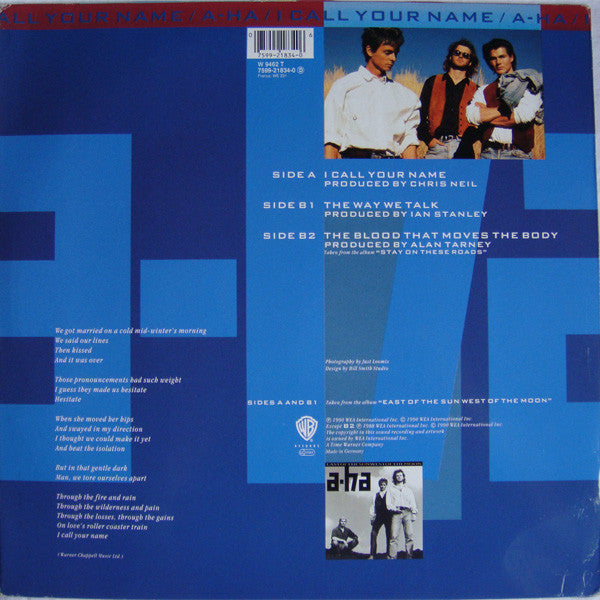 a-ha : I Call Your Name (12")