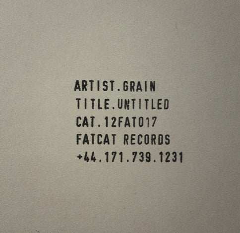 Grain : Untitled (12", Promo, W/Lbl)