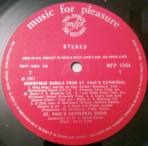 St. Paul's Cathedral Choir : Christmas Carols From St. Paul's Cathedral (LP)