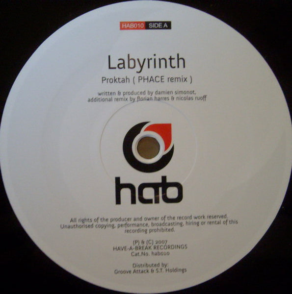 Proktah : Labyrinth (Phace Remix) / Backfire (12")
