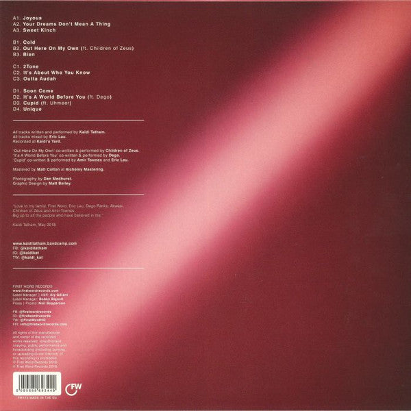 Kaidi Tatham : It's A World Before You (2xLP, Album)