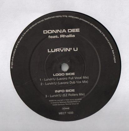Donna Dee : Lurvin' U (12")