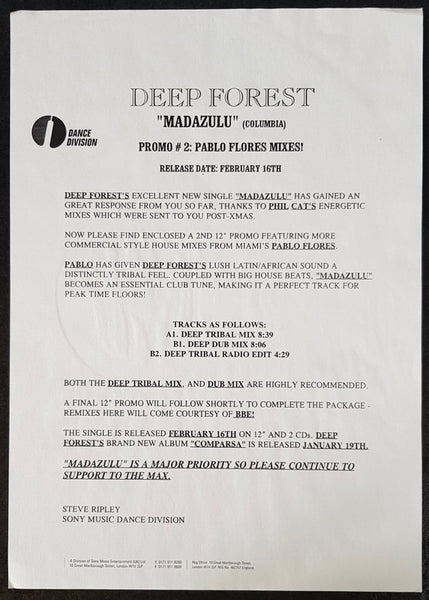 Deep Forest : Madazulu (Remix By Pablo Flores) (12")