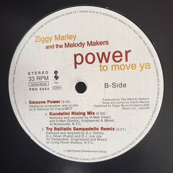 Ziggy Marley And The Melody Makers : Power To Move Ya (12", Promo)