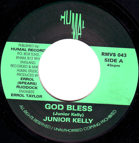 Junior Kelly : God Bless (7")