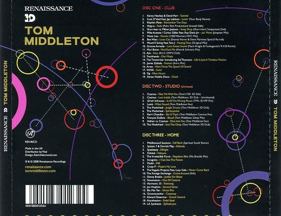 Tom Middleton : Renaissance 3D: Tom Middleton (2xCD, Mixed + CD, Comp)