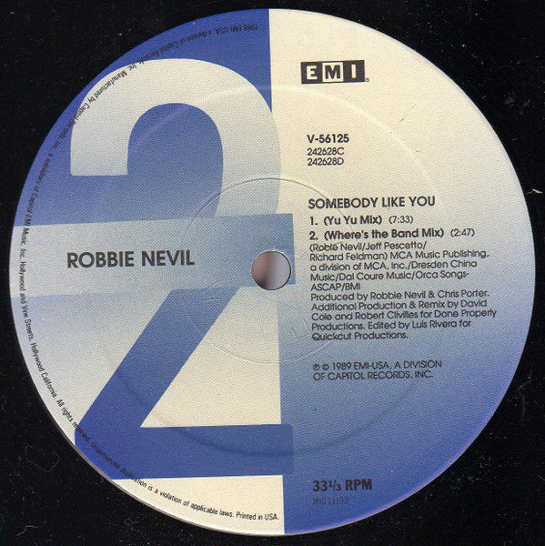 Robbie Nevil : Somebody Like You (12")