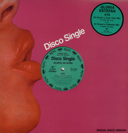 Gloria Estefan : Oye (12", Single, Promo)