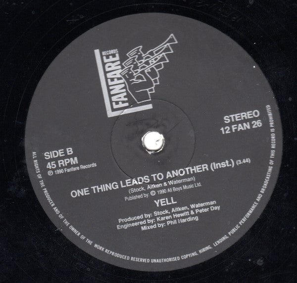 Yell! : One Thing Leads To Another (12")