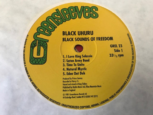 Black Uhuru : Black Sounds Of Freedom (LP, Album, RE)