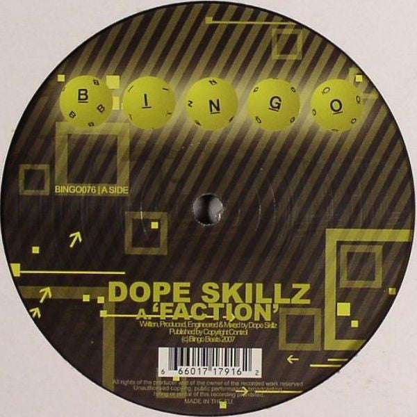 Dope Skillz : Faction / Who Are You (12")