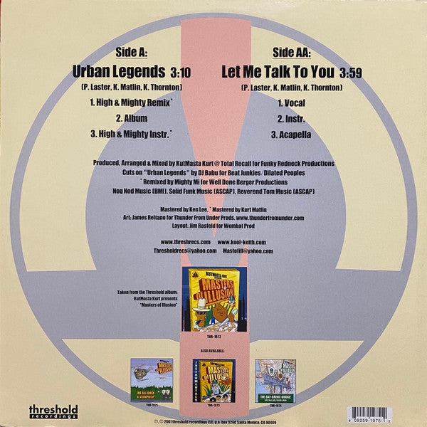 Kut Masta Kurt Presents Masters Of Illusion : Urban Legends / Let Me Talk To You (12")