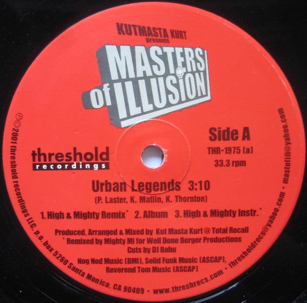 Kut Masta Kurt Presents Masters Of Illusion : Urban Legends / Let Me Talk To You (12")