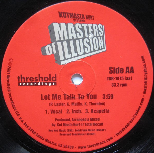 Kut Masta Kurt Presents Masters Of Illusion : Urban Legends / Let Me Talk To You (12")