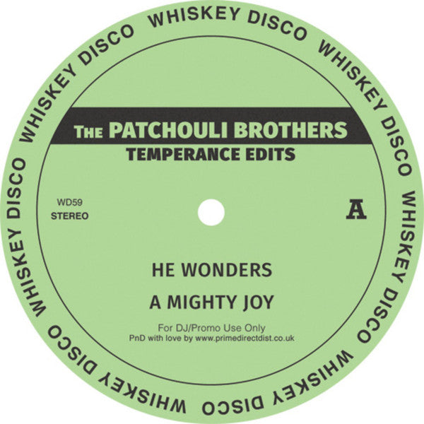 The Patchouli Brothers : Temperance Edits (12", Promo)