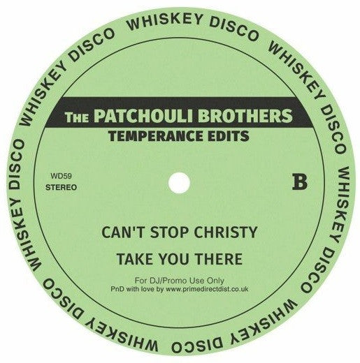 The Patchouli Brothers : Temperance Edits (12", Promo)