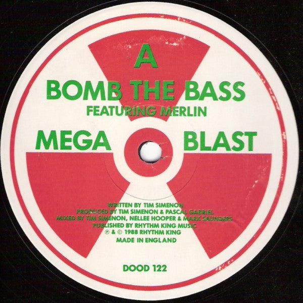 Bomb The Bass Featuring Merlin / Lorraine McIntosh : Megablast (Hip Hop On Precinct 13) / Don't Make Me Wait (12", Red)