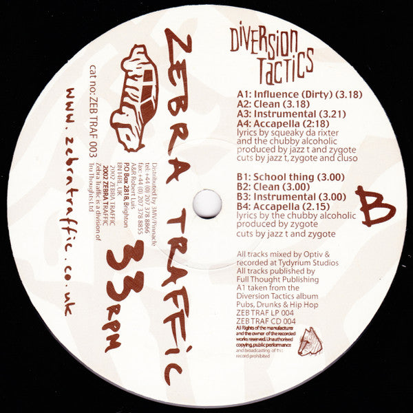 Diversion Tactics : Influence / School Thing (12")