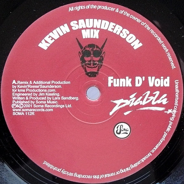 Funk D'Void : Diabla (Kevin Saunderson Mix) / (The Hacker Mix) (12")