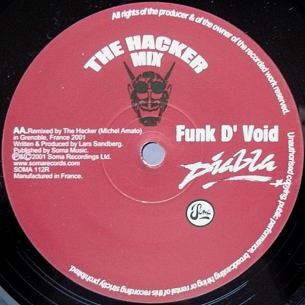 Funk D'Void : Diabla (Kevin Saunderson Mix) / (The Hacker Mix) (12")