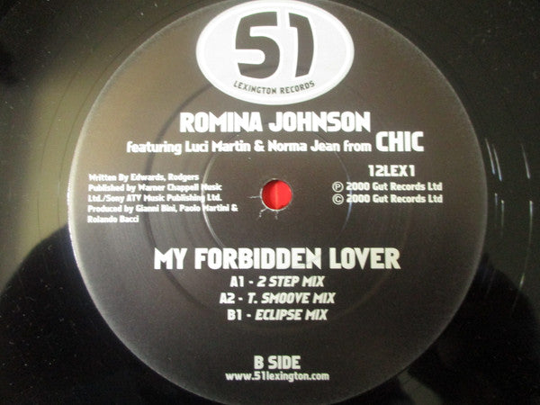 Romina Johnson Featuring Luci Martin & Norma Jean Wright : My Forbidden Lover (12", Maxi)