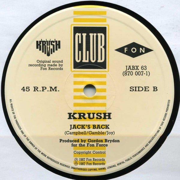Krush : House Arrest (The Beat Is The Law) (12")