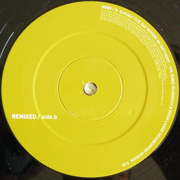 Moby : Sunday (The Day Before My Birthday) (2x12", Promo)