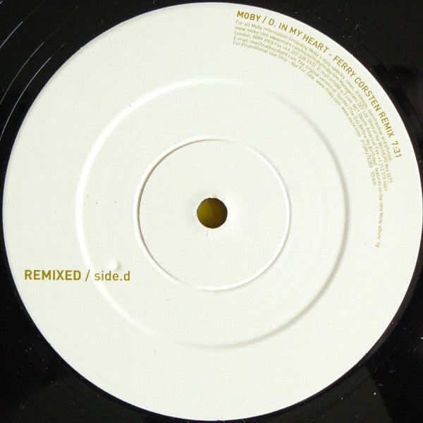 Moby : Sunday (The Day Before My Birthday) (2x12", Promo)