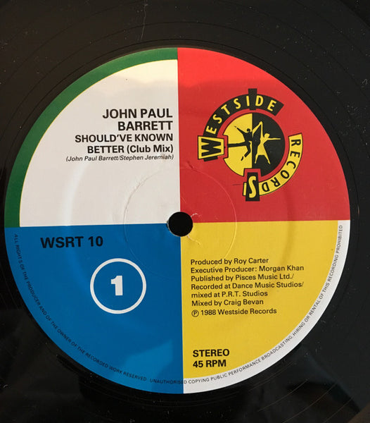 John Paul Barrett : Should've Known Better (12")