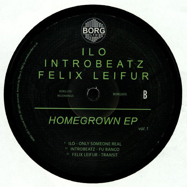 Ilo, Intr0beatz, Felix Leifur : Homegrown EP Vol. 1 (12", EP)