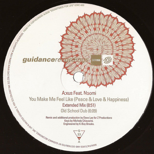 A:xus Feat. Naomi N' Sembi : You Make Me Feel Like (Peace & Love & Happiness) (2x12")