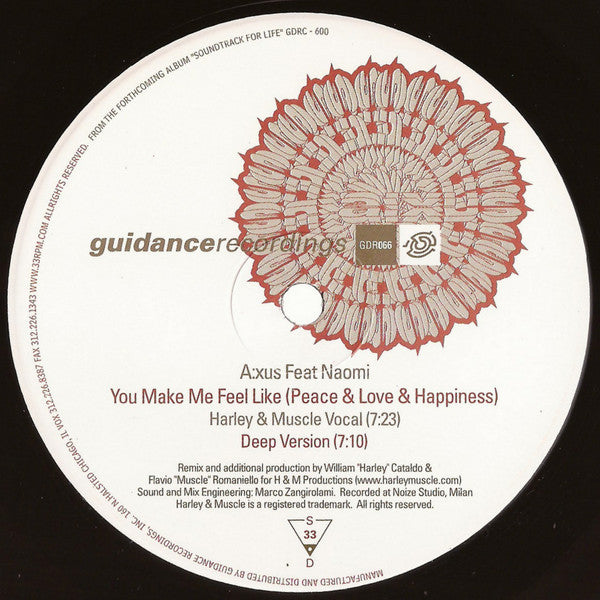 A:xus Feat. Naomi N' Sembi : You Make Me Feel Like (Peace & Love & Happiness) (2x12")
