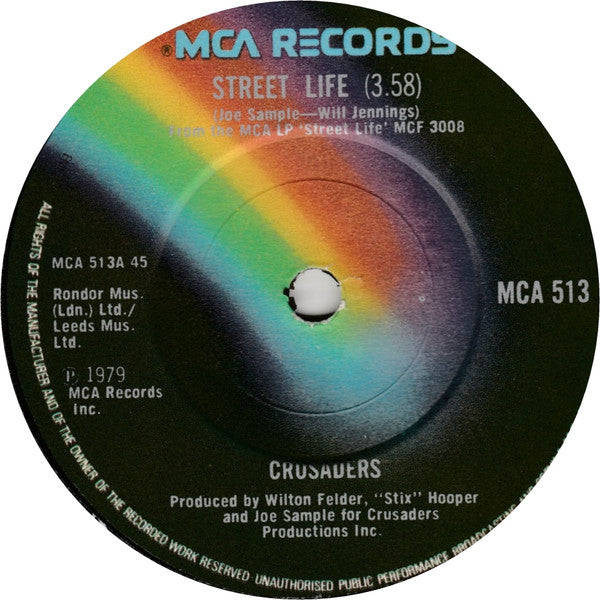 The Crusaders : Street Life (7", Single, Sol)