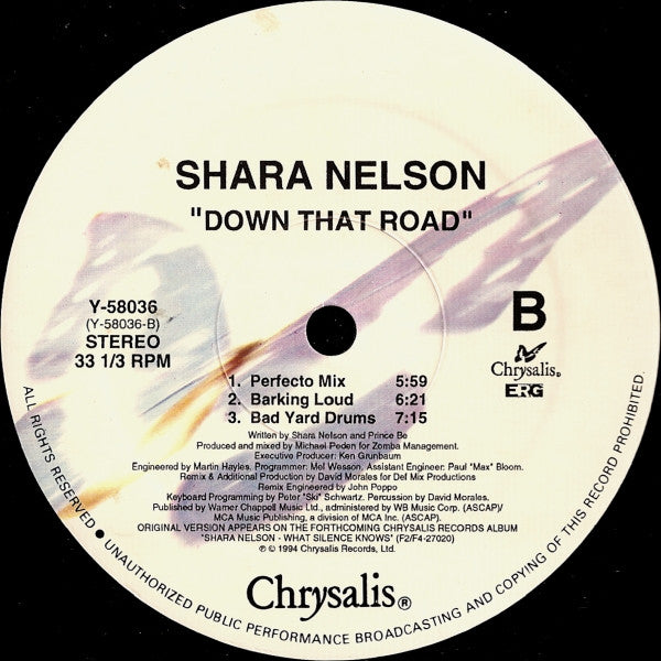 Shara Nelson : Down That Road (12")