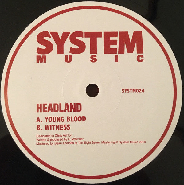 Headland (4) : Young Blood / Witness (12", Single)