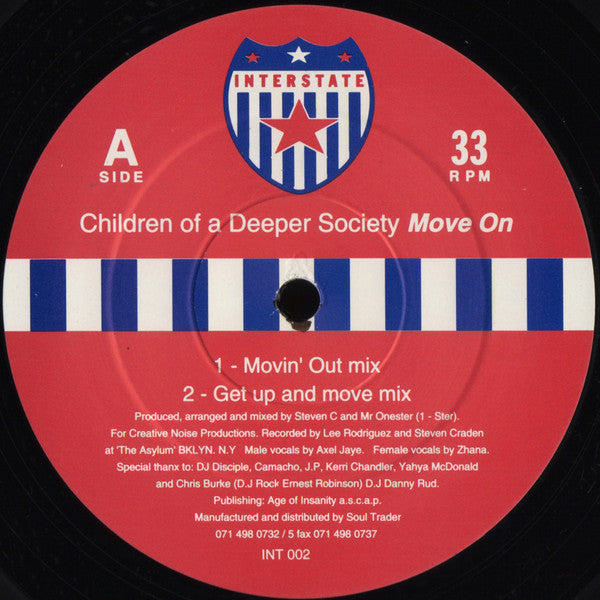 Children Of A Deeper Society : Move On (12")