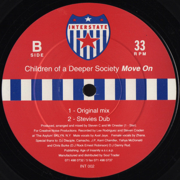 Children Of A Deeper Society : Move On (12")