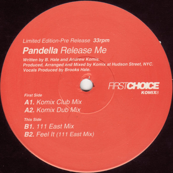 Pandella : Release Me (12", Ltd)