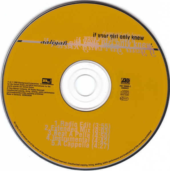 Aaliyah : If Your Girl Only Knew (CD, Single)