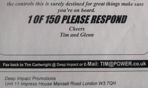 Lexos : The Key (12", Promo, TP, W/Lbl, Sti)