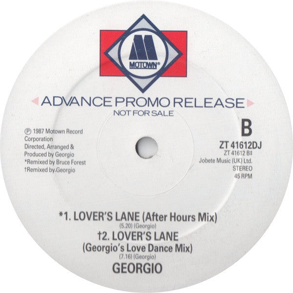 Georgio (2) : Lover's Lane (12", Promo)