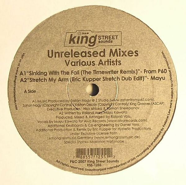 Various : Unreleased Mixes Vol 1 (12")