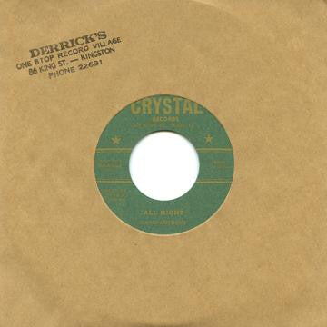 David Anthony (5) / Derrick Harriott & The Crystalites : All Night / The Tickler (7", Single, RE, RP)