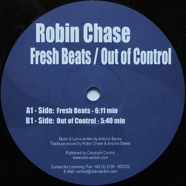Robin Chase : Fresh Beats / Out Of Control (12")