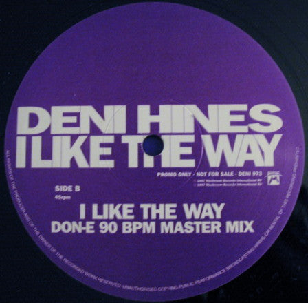 Deni Hines : I Like The Way (12", Maxi, Promo)