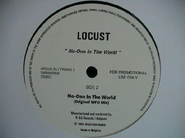 Locust : No-One In The World (12", Promo)