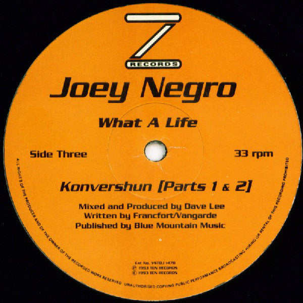 Joey Negro : What A Life / Universe Of Love (2x12", Promo)