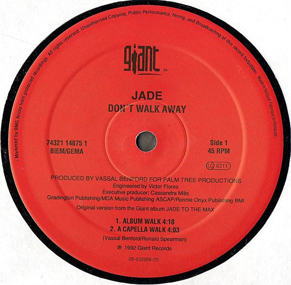 Jade (3) : Don't Walk Away (12")